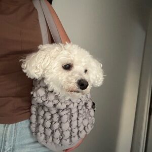 NWT Pet Life Bubble Vogue Ultra-Plush Gray Quilted Pet Carrier Dog Handbag Bag